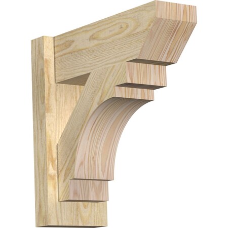 Ekena Millwork Merced Slat Rough Sawn Outlooker, Douglas Fir, 6"W x 16"D x 16"H OUT06X16X16MRC06RDF